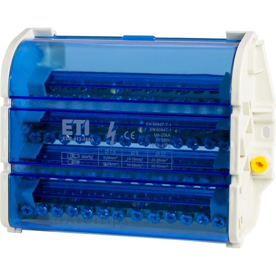EDB-413-160A ETI синего цвета (на 52) (S <sub>кабеля</sub> до 35мм&sup2;) , I<sub>n</sub>=160А