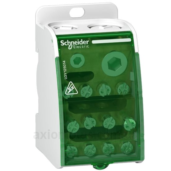 Schneider Electric зеленого цвета (на 14 контактов) (S <sub>кабеля</sub> до 50мм&sup2;) , I<sub>n</sub>=250А