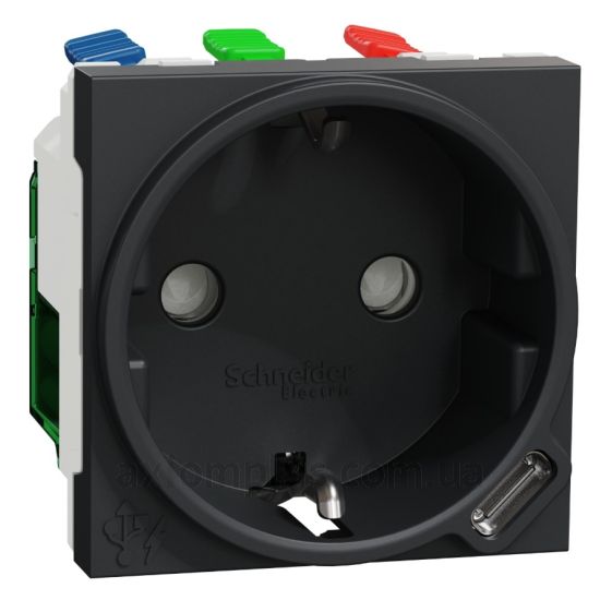 Фото Schneider Electric из серии Unica Pure, Unica Studio, Unica Studio Color, Unica Studio Metal NU301754 цвета антрацит