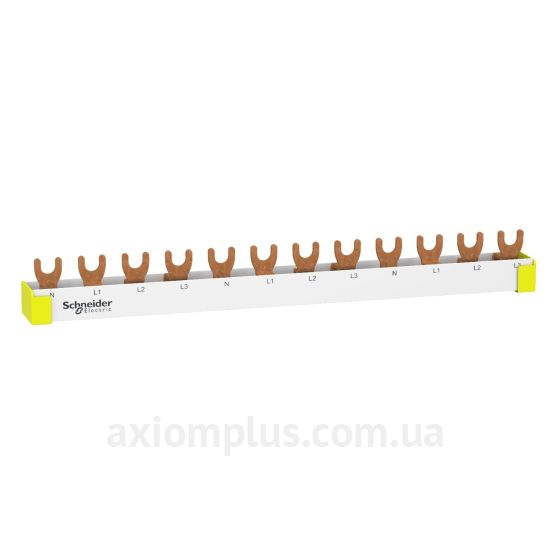 Шина Schneider Electric R9XFH412 FORK 4P 63А (12 контактов) (белый цвет) фото