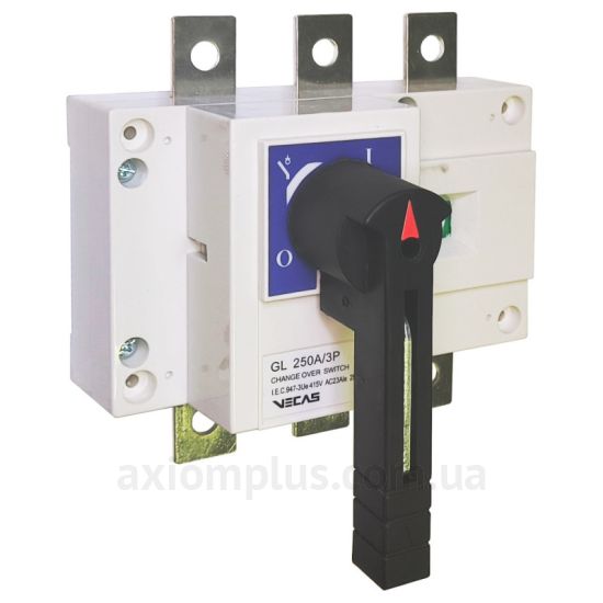 Корпусный разрывной 3P выключатель нагрузки 0-1 на 250А Vecas VCS-000125