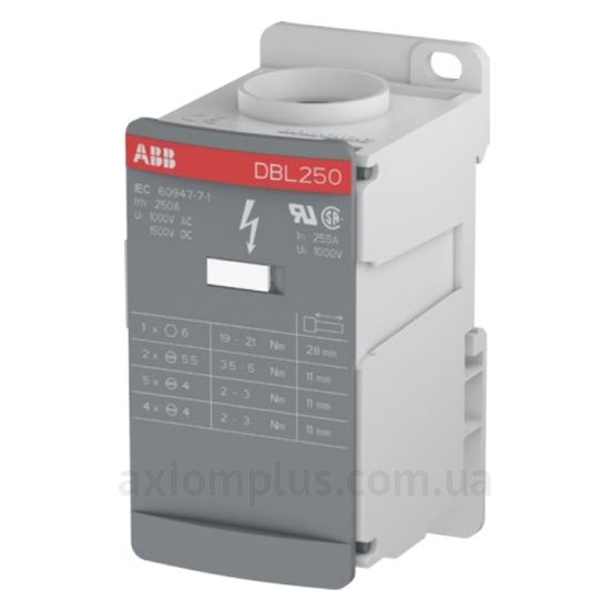 DBL250 ABB белого цвета (на 12 контактов) (S <sub>провода</sub> до 120мм²) , I<sub>n</sub>=250А