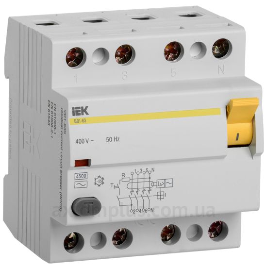 Фото IEK ВД1-63 4Р 100А 100мА