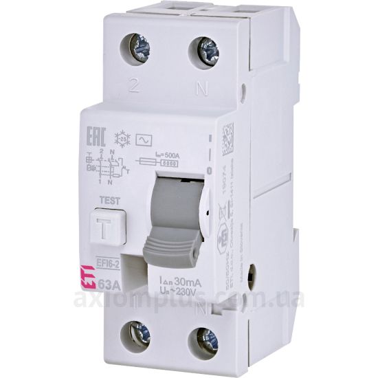 Фото ETI EFI6-2 63/0,03 тип AC (6kA)