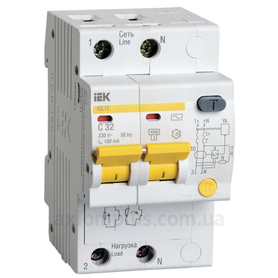 Фото IEK АД12 2Р 32А 100мА