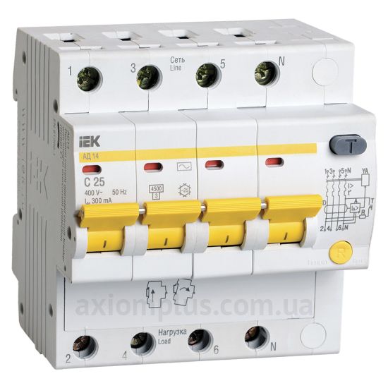 Фото IEK АД14 4Р 25А 300мА