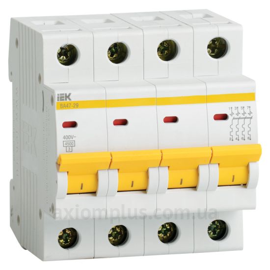 Изображение IEK ВА47-29 4P D 6A (MVA20-4-006-D)