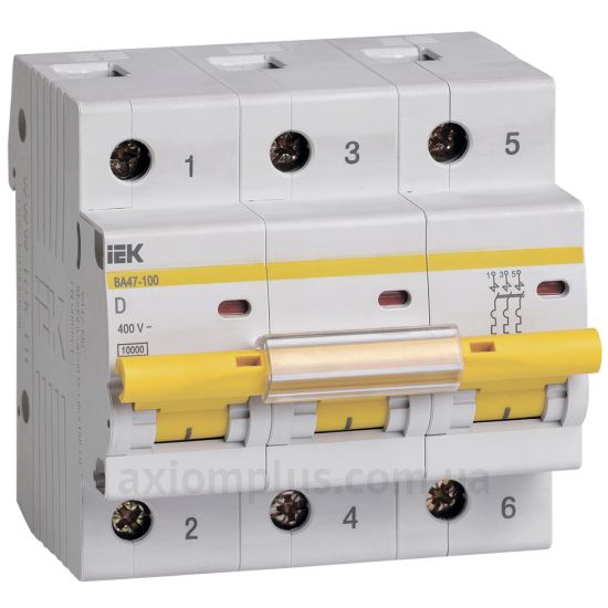 Фото IEK ВА47-100 3Р 63А (MVA40-3-063-D)