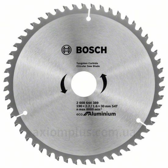 Изображение циркулярного диска Bosch ECO WO 2608644377 190мм×30мм 48Т