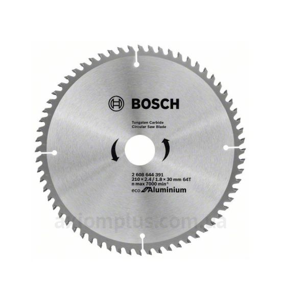 Фото диска для пилы Bosch ECO ALU/Mult 2608644391 210мм×30мм 64Т