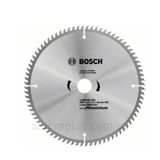 Фото диска для пилки Bosch ECO ALU/Multi 2608644393 250мм×30мм 80Т