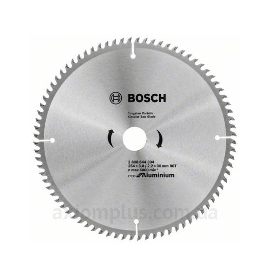 Изображение диска для циркулярки Bosch ECO ALU/Multi 2608644394 254мм×30мм 80Т