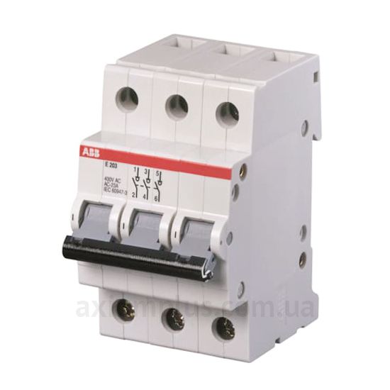 Модульний рубильник 3P вимикач навантаження 0-1 на 125А ABB 2CDE283001R0125