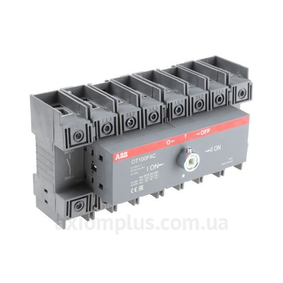 Модульный разрывной 4P переключатель нагрузки 1-0-2 на 100А ABB 1SCA105019R1001