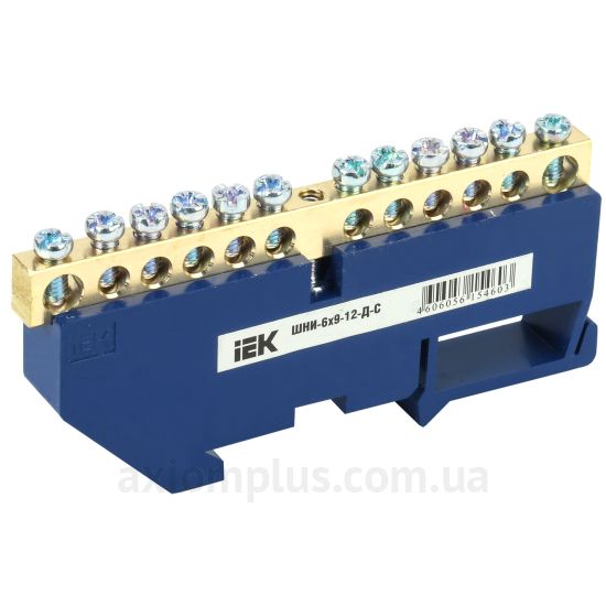 Шина (N) IEK ШНИ-6х9-12-Д-C YNN10-69-12D-K07 100А (12 контактов) (синий цвет) фото
