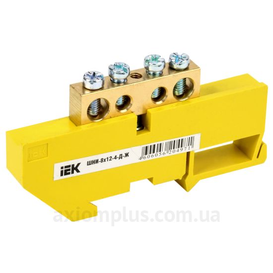 Шина (PE) IEK ШНИ-8х12-4-Д-Ж YNN10-812-4D-K05 125А (4 контакта) (желтый цвет) фото