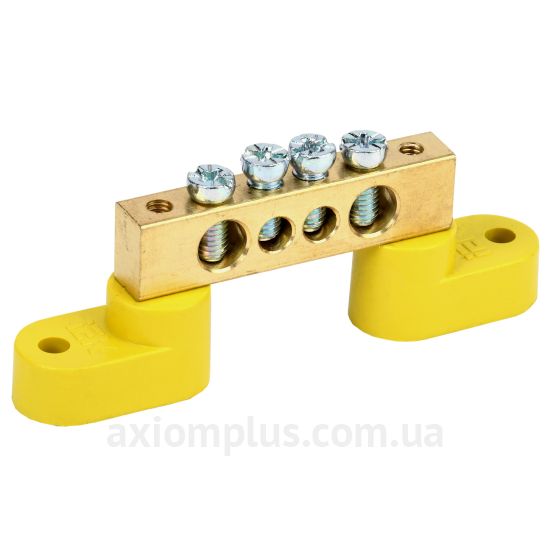 Фото шина (PE) IEK ШНІ-8х12-4-У2-Ж YNN10-812-4C2-K05 125А (4 контакта) (жовтий колір)