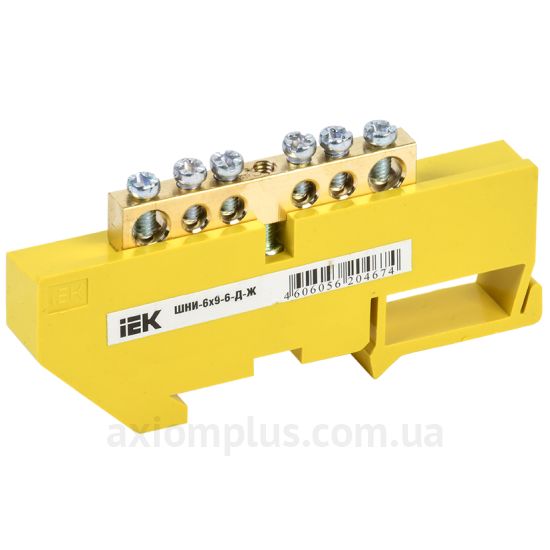 Шина (PE) IEK ШНИ-6х9- 6-Д-Ж YNN10-69-6D-K05 100А (6 контактов) (желтый цвет) фото