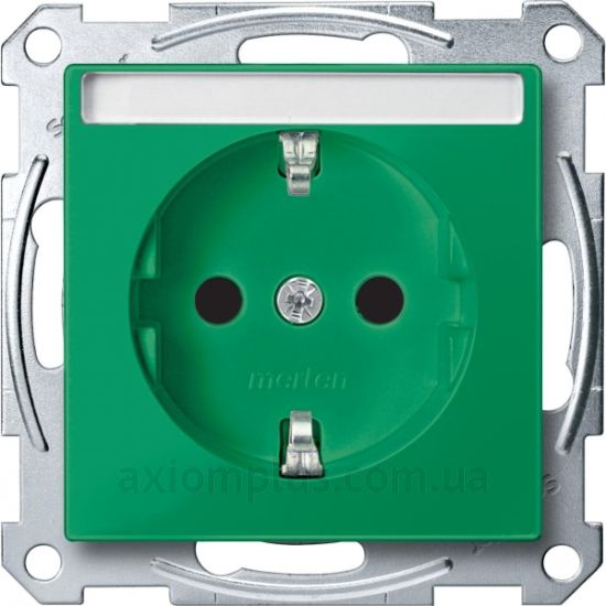 Изображение Schneider Electric серии Merten System M-Elegance, Merten System M-Plan, Merten System M-Pure, Merten System M-Pure Decor MTN2302-0304 зеленого цвета