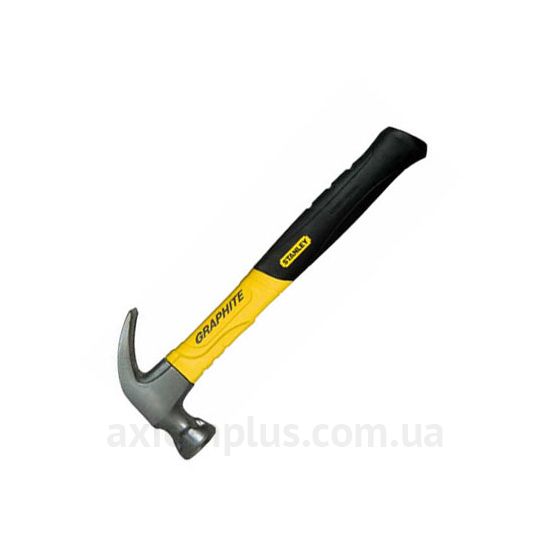 Молоток жовтого кольору з двокомпонентною рукояткою 350мм Stanley Graphite Curve Claw