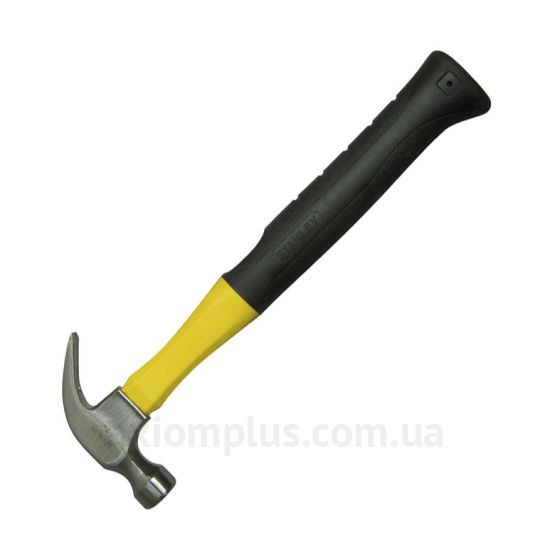 Молоток желтого цвета с обрезиненой рукояткой 280мм Stanley Yellow Fibreglass Curve Claw