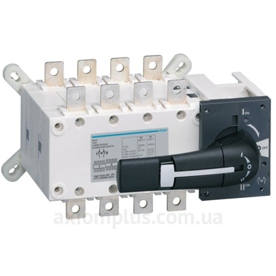 Корпусный разрывной 4P переключатель нагрузки 1-0-2 на 160А Hager HI452