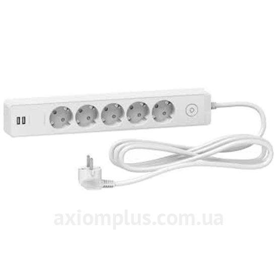 Подовжувач Schneider Electric ST945U3W на 5 гнізд та 2хUSB (3м) білий ST945U3W фото