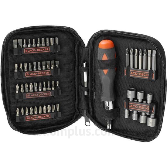 Зображення набору біт Black&Decker A7104 чорного кольору