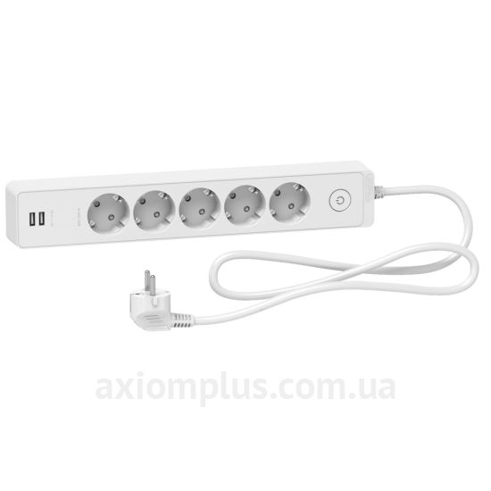 Подовжувач Schneider Electric ST945U1W на 5 гнізд та 2хUSB (1,5м) білий ST945U1W зображення