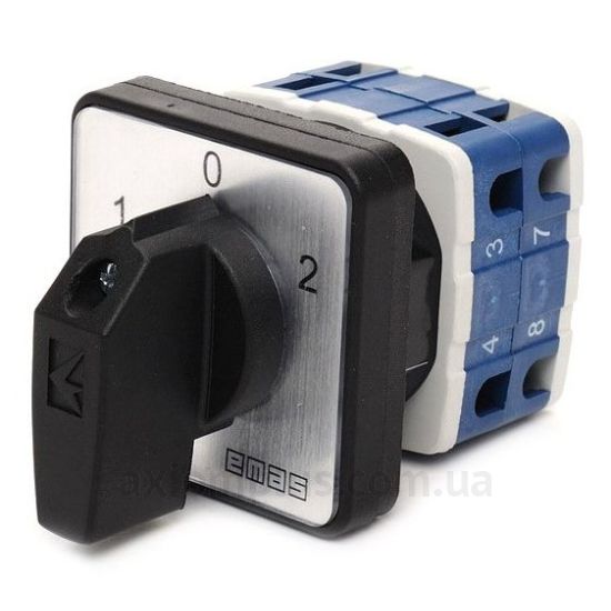 Кулачковый 2P переключатель нагрузки 1-0-2 на 25А EMAS PSA025KD234S