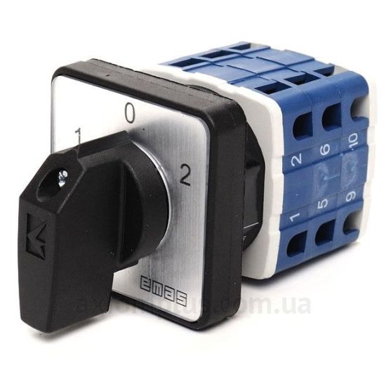 Кулачковий 3P перемикач навантаження 1-0-2 на 10А EMAS PSA010KD334S