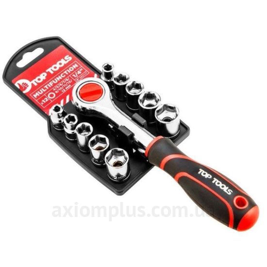 Зображення набору торцевих головок Top Tools 38D147в пластиковому кейсі