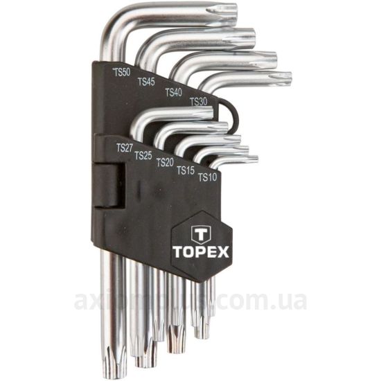 Изображение набора шестигранных ключей Topex 35D950в пластиковом кейсе