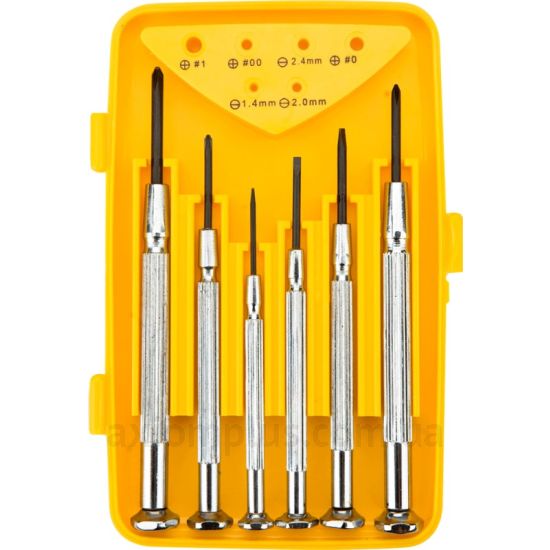 Изображение набора отверток Topex 39D559в пластиковом кейсе желтого цвета