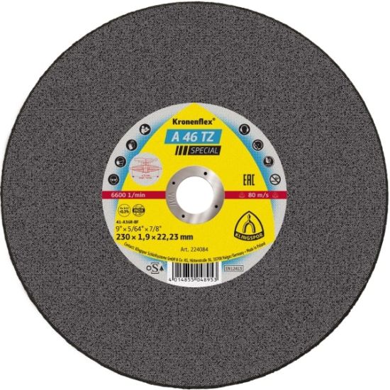 Фото диска Klingspor 230х1,9х22,2 Kronenflex A46 SPECIAL