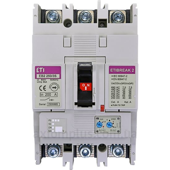 Изображение ETI EB2 250/3S 200А 3р (36кА) (4671082)