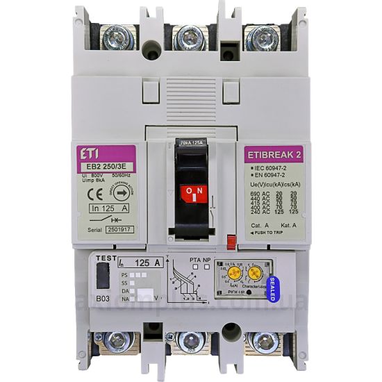 Фото ETI EB2 250/3E 125А 3р (70кА) (4671302)