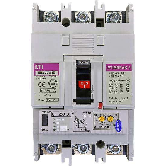 Фото ETI EB2 250/3E 160А 3р (70кА) (4671303)
