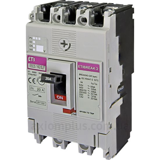 Фото ETI EB2S 160/3LF 20А 3P (16kA) (4671802)