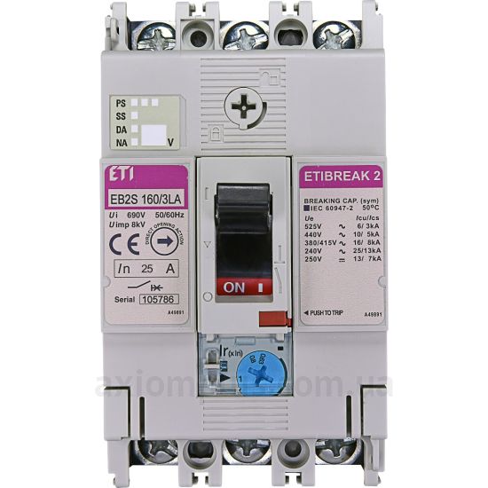 Зображення ETI EB2S 160/3LA 63А 3P (16kA) (4671881)