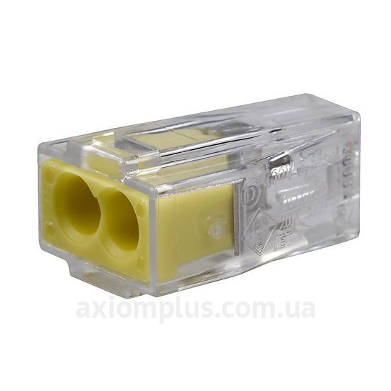 СМК 773-322 IEK желтого цвета (на 2 контакта) (сечение до 2,5мм²) , I<sub>n</sub>=24А
