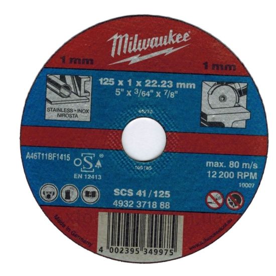 Фото диска Milwaukee SCS 41/125х1мм