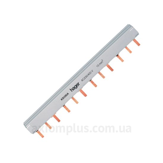 Шина Hager KB380A PIN 3P 80А (12 контактов) (серый цвет) фото