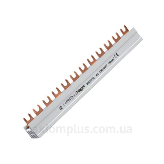 Шина Hager KB380B FORK 3P 80А (57 контактов) (серый цвет) фото