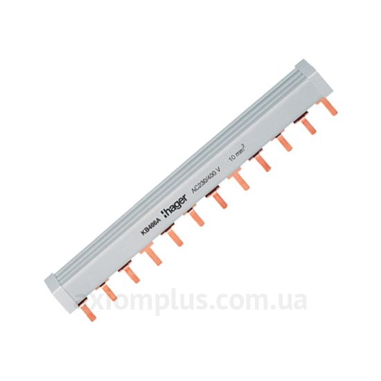 Зображення шина Hager KB480B PIN 4P 80А (56 контактів) (сірий колір)