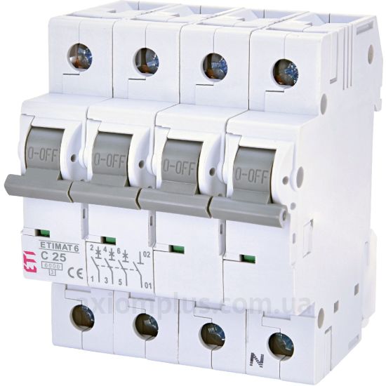 Фото ETI ETIMAT 6 3p+N C 25А (6 kA) (2146518)