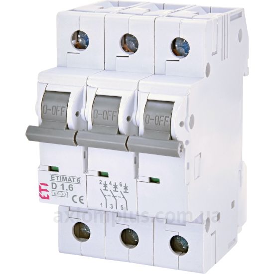 Изображение ETI ETIMAT 6 3p D 1.6A (6kA) (2164507)