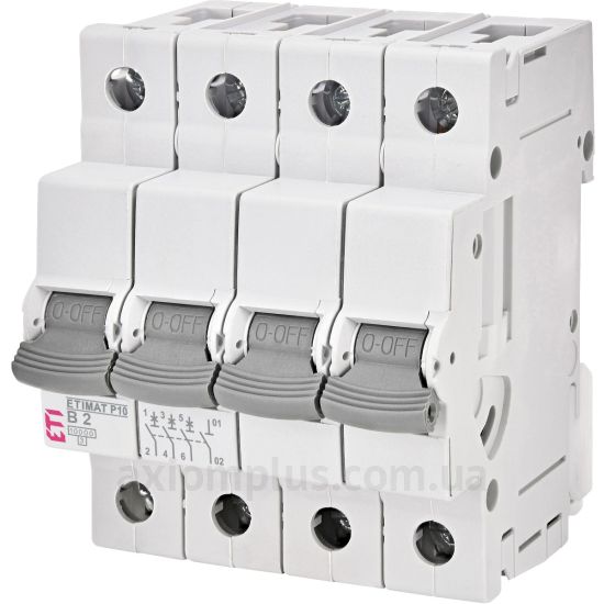 Фото ETI ETIMAT P10 3p+N B 2A (10kA) (270240102)