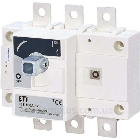 Корпусный разрывной 3P выключатель нагрузки 0-1 на 160А ETI 4661450