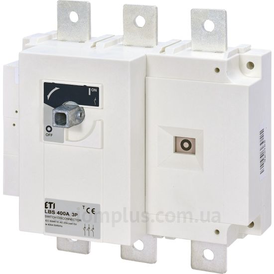 Корпусний рубильник 3P вимикач навантаження 0-1 на 400А ETI 4661452